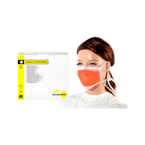 Yellow Point Mondmaskers Type IIR met koordjes oranje 50 stuks