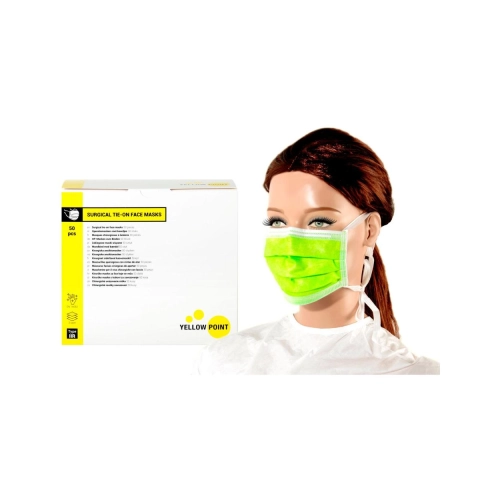 Yellow Point Mondmaskers Type IIR met koordjes lime 50 stuks