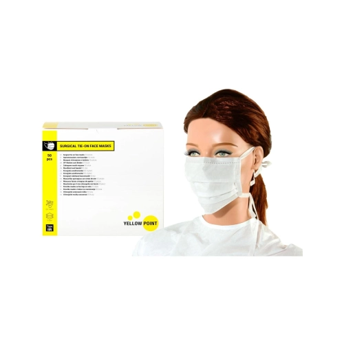 Yellow Point Mondmaskers Type IIR met koordjes wit 50 stuks