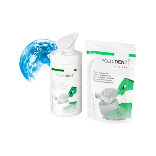 PoloDent Desinfectiedoekjes 18,5x13,5 cm Neutral 12x 100 st